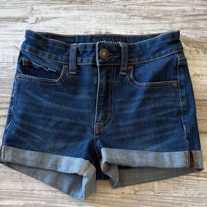 Aeropostale Indigo Rolled Cuff Denim Shorts